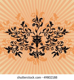 Floral ornament on background