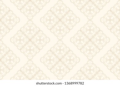 Floral ornament on background. Abstract repeat background. Vector design illustration. Vector illustration. Baroque seamless pattern