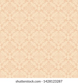 Floral ornament on background. Cute seamless floral pattern. Background design. Vintage vector wallpaper