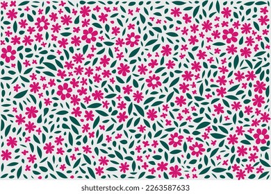 floral ornament pattern in colorful flat design for gift wrapping, vector stock