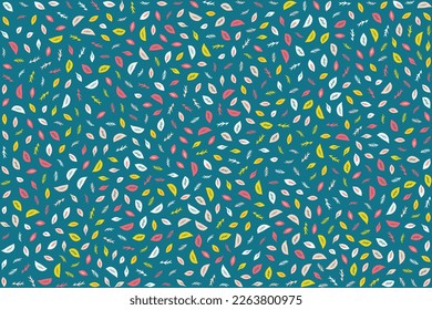 floral ornament pattern in colorful flat design for gift wrapping, vector stock