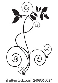 Floral ornament pattern curves, Floral Vector Design Elements, vector art, Element for design.
