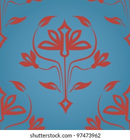 floral ornament pattern. seamless vector illustration.