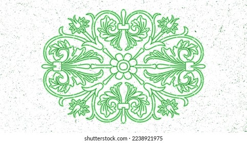 Floral ornament pattern. Vector mandala relaxation patterns unique design with colored style.