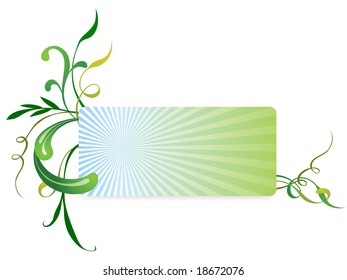 Floral ornament with place for text. Vector illustration