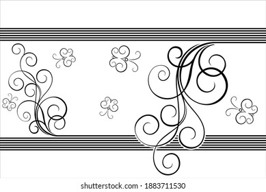Floral ornament with place for text. Vector illustration