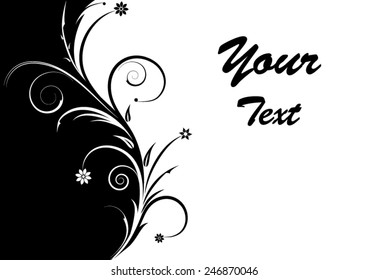 Floral ornament and place for your text. Vector illustration