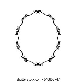 floral ornament scrolls, frame element