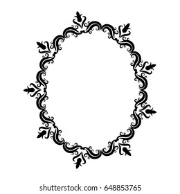 floral ornament scrolls, frame element