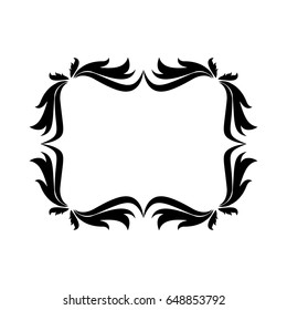 floral ornament scrolls, frame element