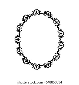 floral ornament scrolls, frame element