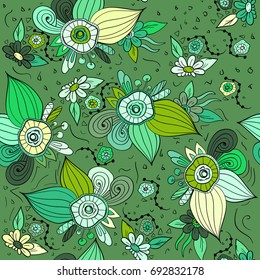Floral ornament. Seamless pattern background.For your design, packing paper, greeting card