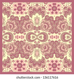 Floral ornament. Seamless pattern can be used for wallpaper, pattern fills, web page background,surface textures.