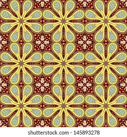 Floral ornament. Seamless pattern can be used for wallpaper, pattern fills, web page background,surface textures. 