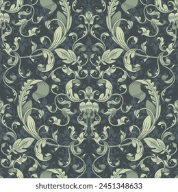 Floral ornament. Seamless floral pattern. Classic background.