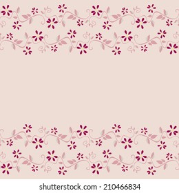 floral ornament. seamless pattern with delicate border floristic