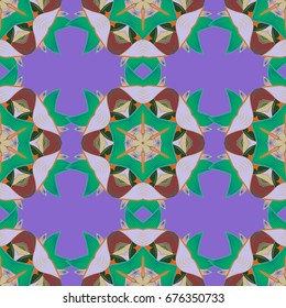 Floral ornament seamless pattern. Round texture in Vector illustration.