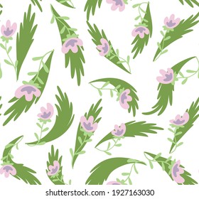 Floral ornament. Seamless pattern. Spring collection design. Fresh, delicate, bright Vector illustration.