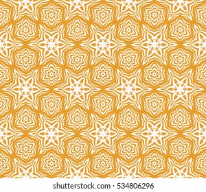 floral ornament. seamless vector pattern. orange color. for wallpaper, wedding and holiday invitation, fashion design.