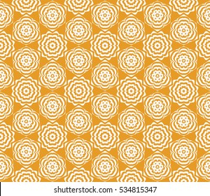 floral ornament. seamless vector pattern. orange color. for wallpaper, wedding and holiday invitation, fashion design.