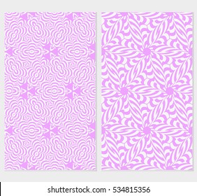 floral ornament. seamless vector pattern set. spring color. for wallpaper, wedding and holiday invitation, fashion design.