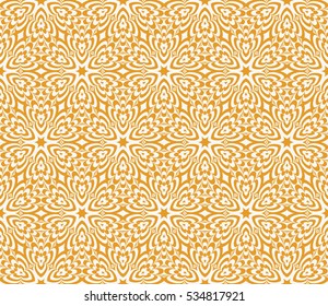 floral ornament. seamless vector pattern. orange color. for wallpaper, wedding and holiday invitation, fashion design.