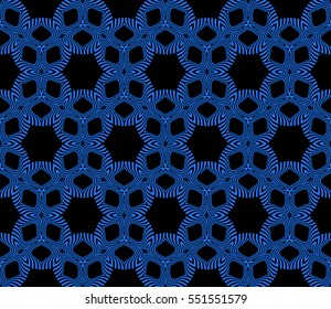 floral ornament. seamless vector pattern. black, blue color. for wallpaper, wedding and holiday invitation, fashion design.