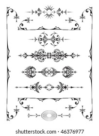 Floral ornament, set of Design Elements