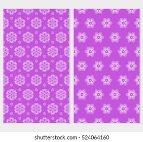 Floral ornament. Set of seamless pattern. Vector illustration. For fashion design, wallpaper, invitation. spring Color