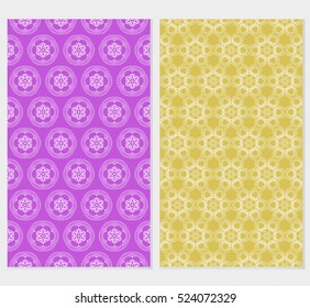 Floral ornament. Set of seamless pattern. Vector illustration. For fashion design, wallpaper, invitation. spring Color