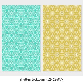 Floral ornament. Set of seamless pattern. Vector illustration. For fashion design, wallpaper, invitation. spring Color