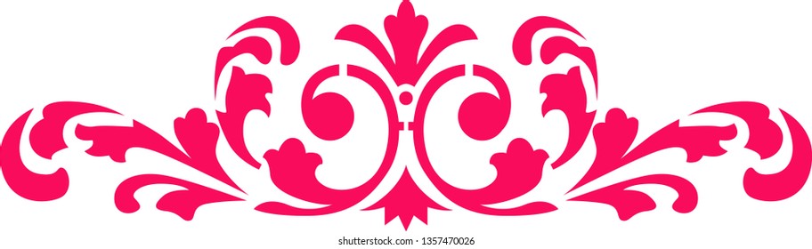 Floral ornament stencil