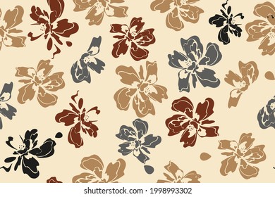 Ornamento floral. Patrón veraniego sin costuras. Adecuado para textiles, cuadernos, prendas de vestir