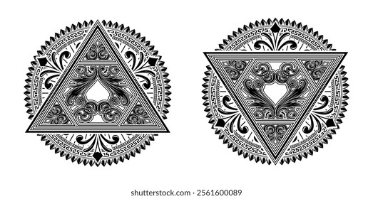 Floral Ornament for T shirt Design