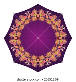 Floral ornament for umbrella