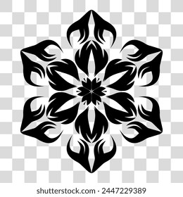 Floral ornament. A universal element for a pattern. Isolated objects. Vector image.
