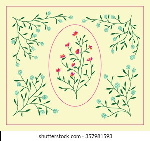 Floral ornament vector