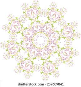 Floral ornament vector abstract. Design elements for the spring topic