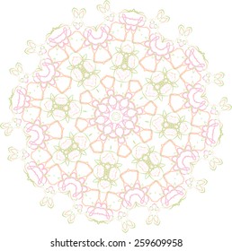 Floral ornament vector abstract. Design elements for the spring topic