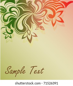 Fondo vectorial de ornamento floral con espacio de copia.
