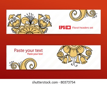 Floral ornament vector banners. Ready for your text