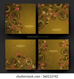 floral ornament vector brochure template. Flyer Layout. Creative modern design