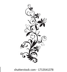 Floral ornament, Vector Flower design element.