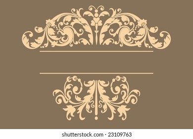 Floral Ornament - Vector Grunge Floral Background
