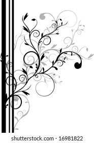 Floral ornament - vector illustration