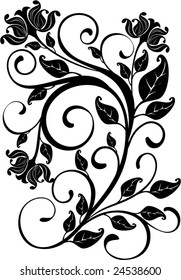 floral ornament - vector illustration