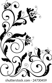 floral ornament - vector illustration