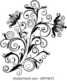 floral ornament - vector illustration