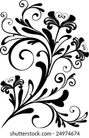 floral ornament - vector illustration