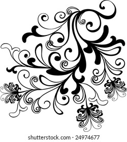 floral ornament - vector illustration